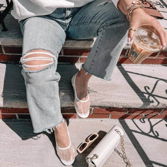 user image by @yanilsa__p, Women's Mel Sheer Mesh Ballet Flats with Memory Foam Insole - A New Day™