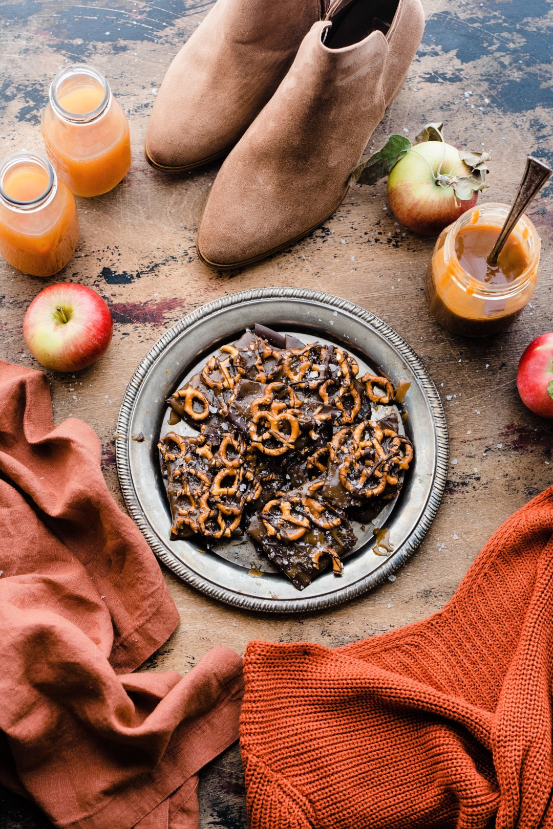 The Quickest, Easiest Fall Treat Apple Cider Caramel Pretzel Bark Fashion Blog