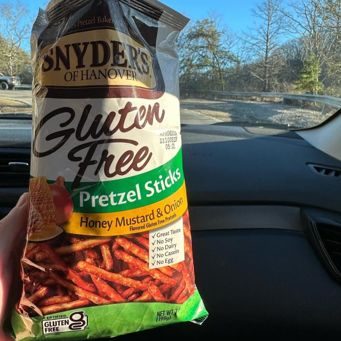user image by @noglutenhali, Snyder&#39;s of Hanover Gluten Free Pretzel Sticks Honey Mustard and Onion - 7oz