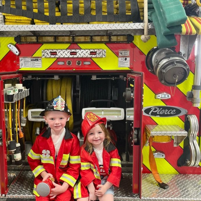 user image by @joybrouwers, Melissa &#38; Doug Fire Chief Role Play Costume Dress-Up Set (6pc)