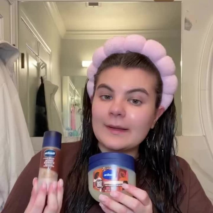 user image by @avabockk, Vaseline Cocoa Shimmer Jelly Stick Cocoa Butter - 1.4oz