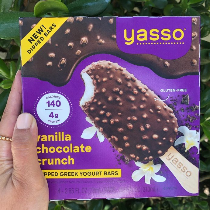user image by @findandseed, Yasso Frozen Greek Yogurt Indulgent Vanilla Chocolate Crunch - 10.6 fl oz/4ct