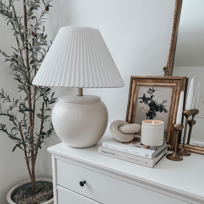 user image by @everyday__erika, 11&#34; x 14&#34; Floral Arrangement Framed Wall Canvas Gold/White - Threshold&#8482; designed with Studio McGee