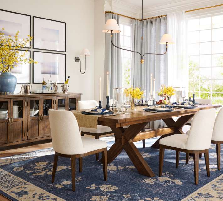 Pottery barn dining online table chairs