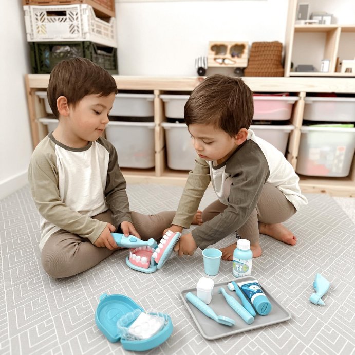 user image by @twinsoftoday, Melissa &#38; Doug Super Smile Dentist Kit With Pretend Play Set of Teeth And Dental Accessories (25 Toy Pieces)