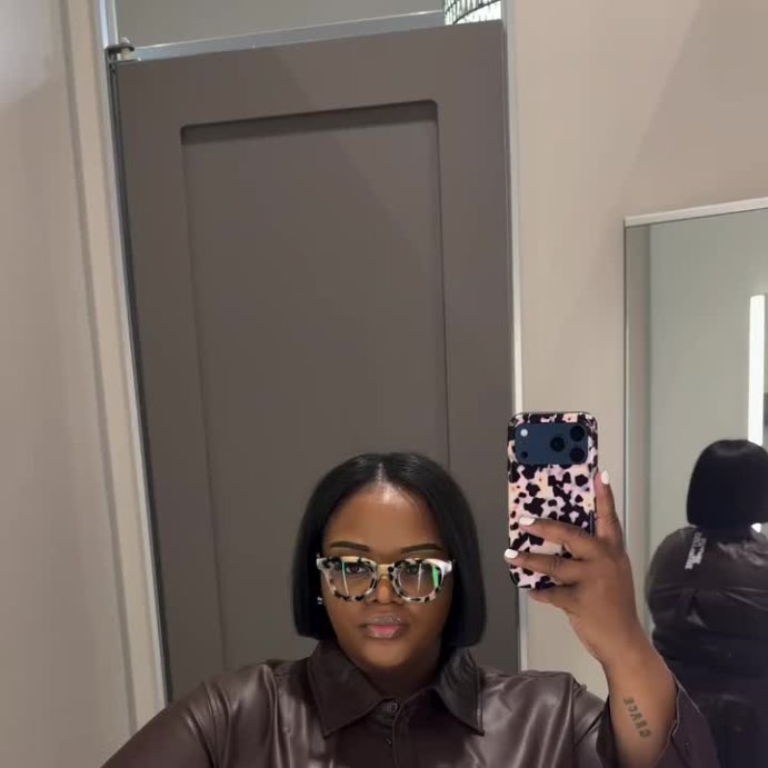 user image by @talordandrews, Women's Drop Waist Faux Leather Bubble Mini A-Line Skirt - Future Collective Brown