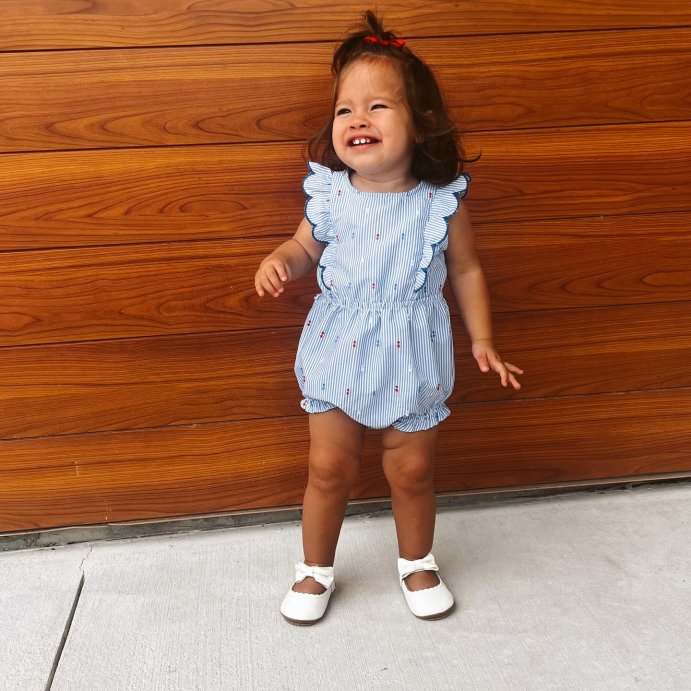user image by @chesca4life, Baby Girls&#39; Scalloped Star Romper - Cat &#38; Jack&#8482; Blue