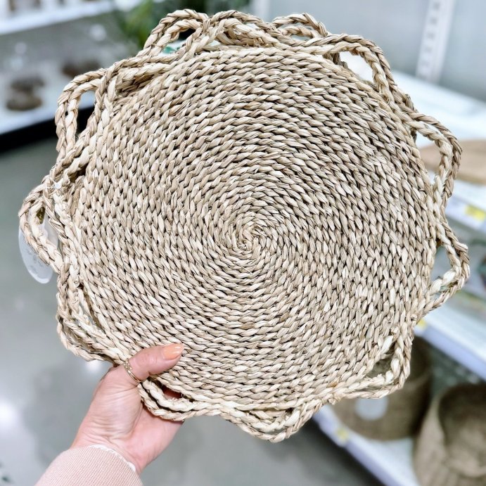 user image by @targetscallingme, Coastal 2pk Woven Seagrass with Wavy Border Charger New Ivory - Threshold&#8482;