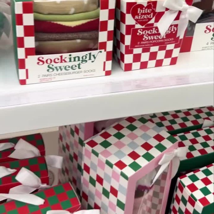 user image by @inspomotion_, Women&#39;s Popcorn Christmas 2pk Cozy Crew Socks - Ivory/Yellow/Blue 4-10