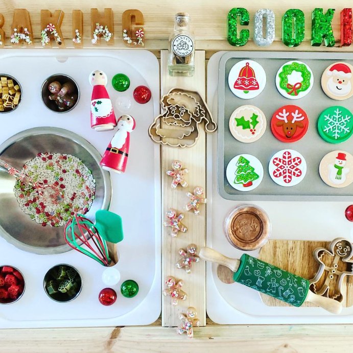 user image by @all.things_lambandroo, Melissa &#38; Doug Slice and Bake Wooden Christmas Cookie Play Food Set