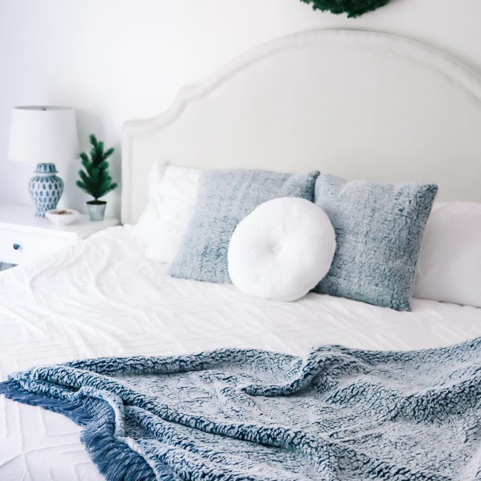 user image by @keriannbritt, 20"x20" Oversize Cozy Soft Reversible Faux Shearling Family-Friendly Square Pillow Cover - Lush Décor