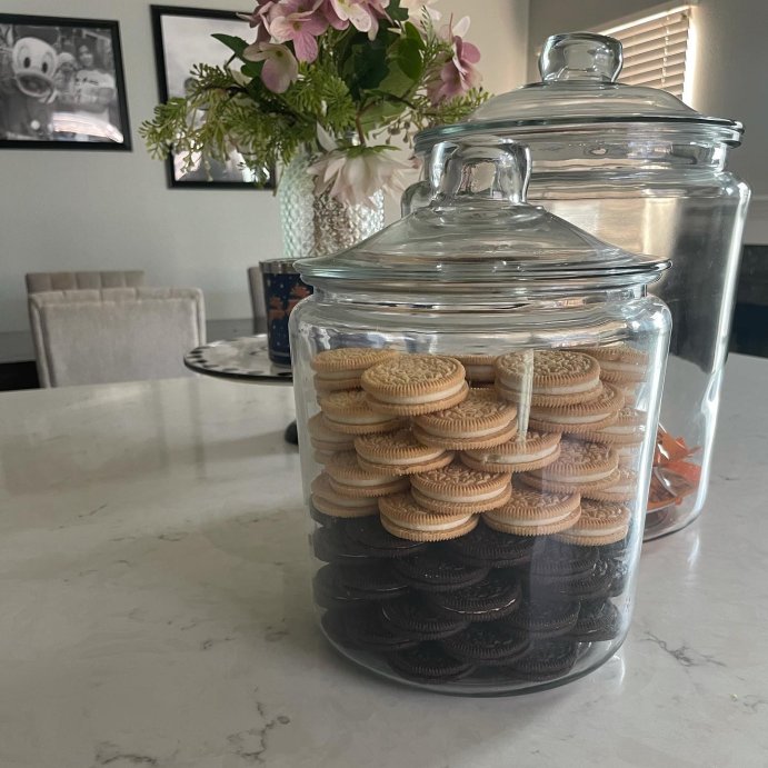 user image by @awesomefindsanddiy, 75oz Glass Jar and Lid - Threshold&#8482;: Clear Food Storage, Candy &#38; Cookie Jar, Hand Wash, 8.4&#34; Height
