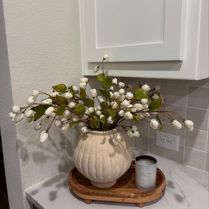 user image by @casawestbrooks, Carved Ceramic Vase - Threshold™ designed with Studio McGee