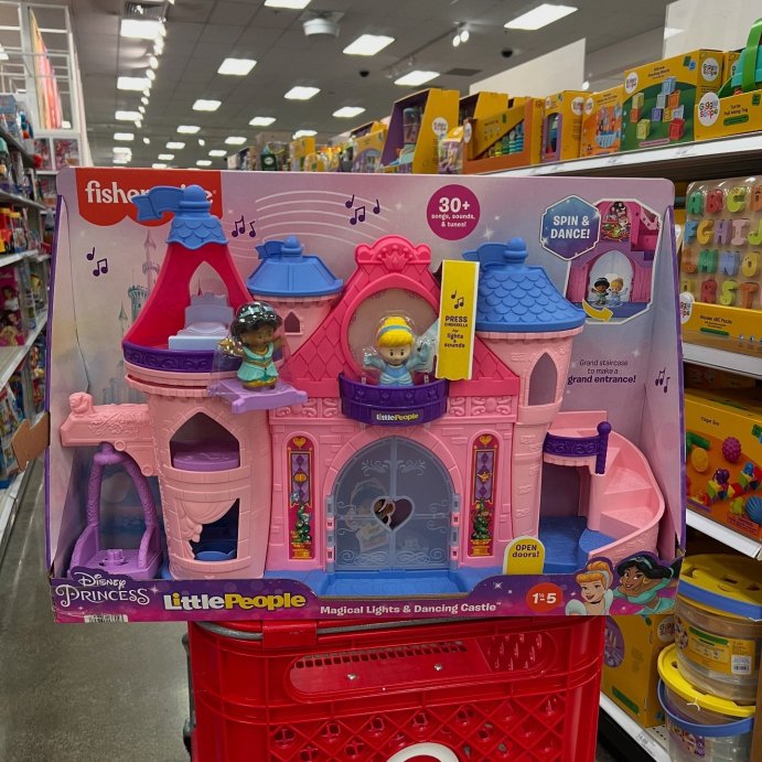 user image by @targetbayareafinds, Disney Princess Little People Magical Lights &#38; Dancing Castle Playset