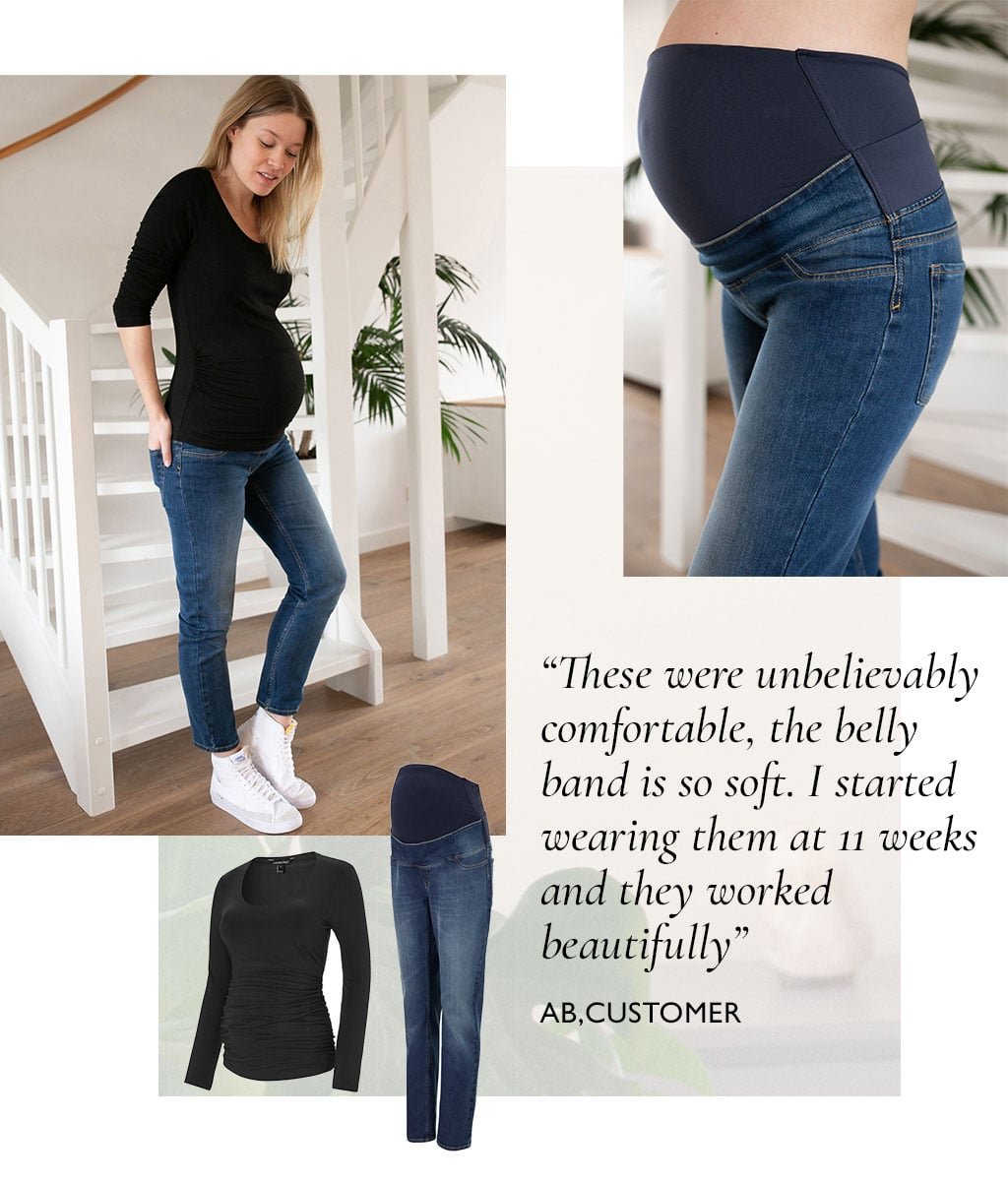 Over the bump Maternity Boyfriend Jean – Isabella Oliver UK