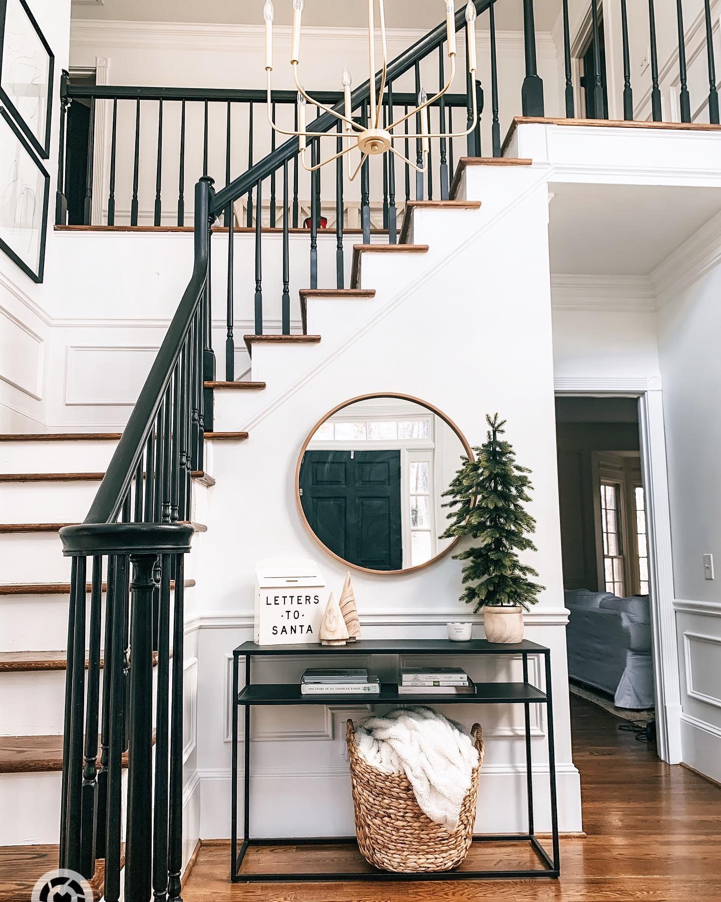 user image by @beccabrownliving, Round Wood Framed Wall Mirror - Hearth & Hand™ with Magnolia
