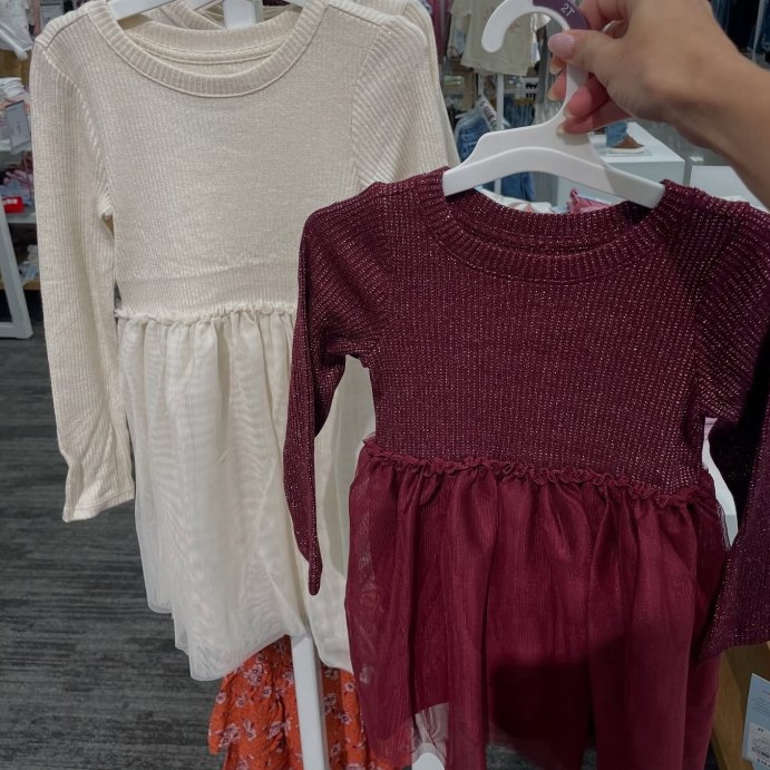 user image by @showermeintarget, Toddler Girls' Long Sleeve Sparkle Ribbed Tulle Dress - Cat & Jack™