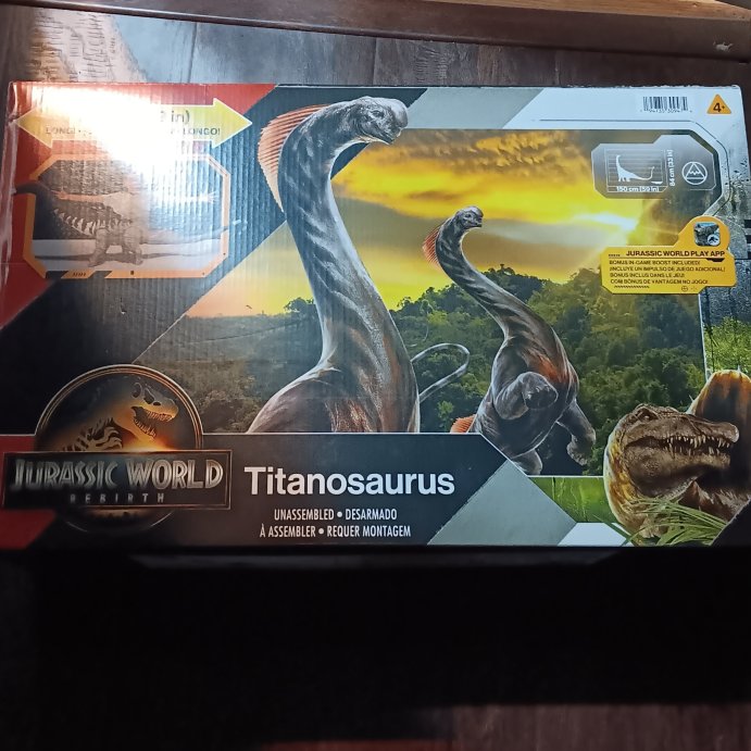 user image by Andrew, Jurassic World Rebirth Super Colossal Titanosaurus Dinosaur, 53 Inch Long Movie-Accurate Herbivore