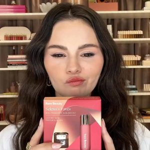 @spacenk’s instagram video of Rare Beauty Mini Fragrance & Blush Set