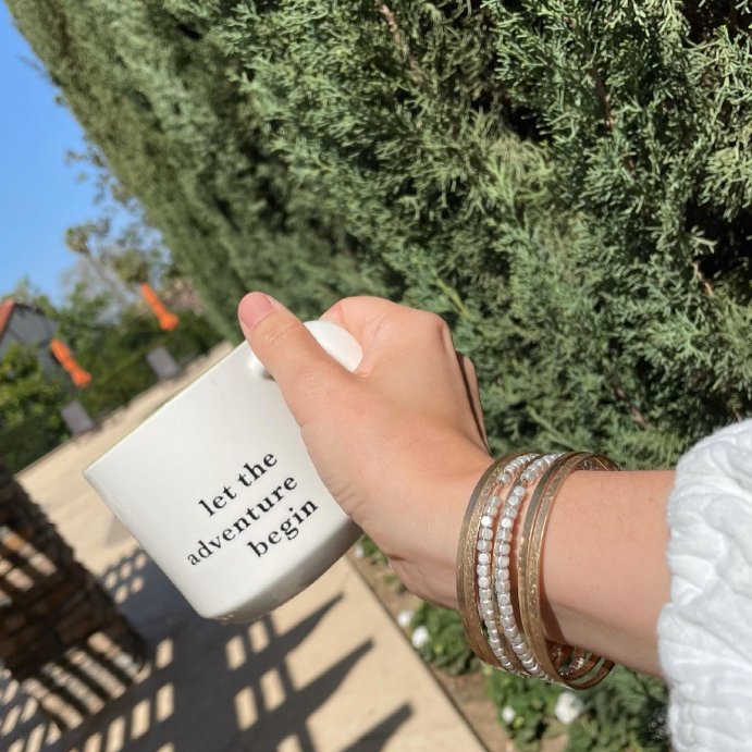 user image by @travelingthroughtarget, 16oz Stoneware Let the Adventure Begin Mug Moss - Threshold&#8482;: Traditional Dark Green Coffee Mug, Dishwasher &#38; Microwave Safe