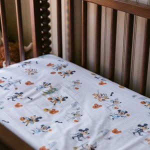 Disney Mickey Mouse and Friends Halloween Organic Crib Fitted Sheet