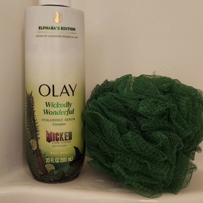 user image by @kaylaposts0311, Olay Limited Edition Elphaba&#39;s Serum Wicked Hydrating &#38; Renewing Body Wash - Cashmere Woods &#38; Lime Scent- 20 fl oz
