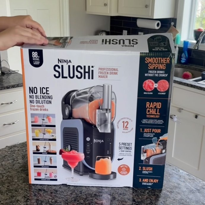 user image by @natashafurduy, Ninja Slushi 5-in-1 Professional Frozen Drink Maker with 5 Preset Programs, 88oz FS301: Metal &#38; Plastic, Gray, 3 Pieces