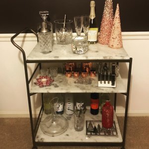 Burwell Marble Bar Cart (30")
