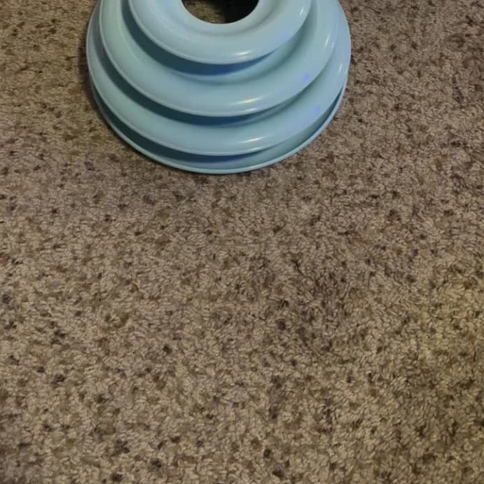 user image by @cashmoneythecat, 3 Layer Trackball Interactive Cat Toy - Boots &#38; Barkley&#8482; - Blue