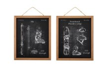 Shop CANVAS Canadian Christmas Collection Double-Sided Chalkboard Ski/Snowshoe Wood Sign, Bilingual, 12-in and more
