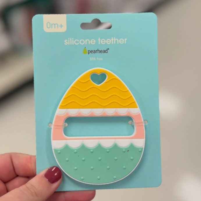 user image by @momlifeandstylefinds, Pearhead Silicone Teether - Easter Egg