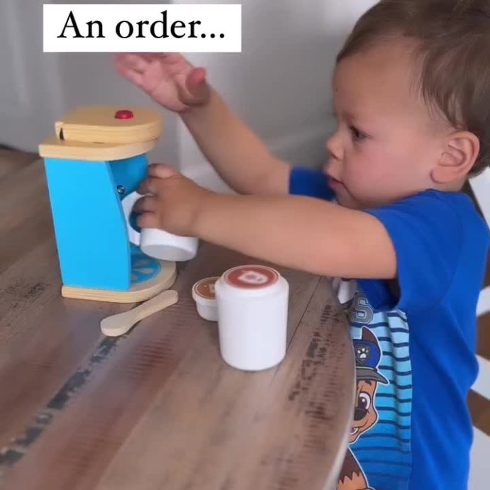 user image by @haleysimao, Melissa &#38; Doug 11-Piece Brew and Serve Wooden Coffee Maker Set - Play Kitchen Accessories