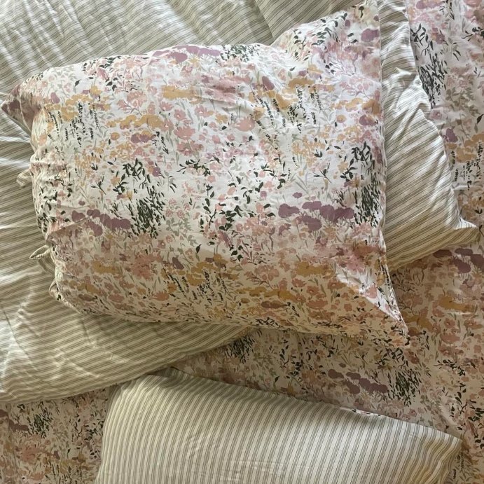 user image by @mamabearsreviews, Reversible Floral and Stripe Comforter Set Pink/Green - Threshold™ designed with Studio McGee