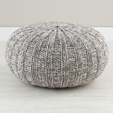 Shop Variegated Grey Pouf and more
