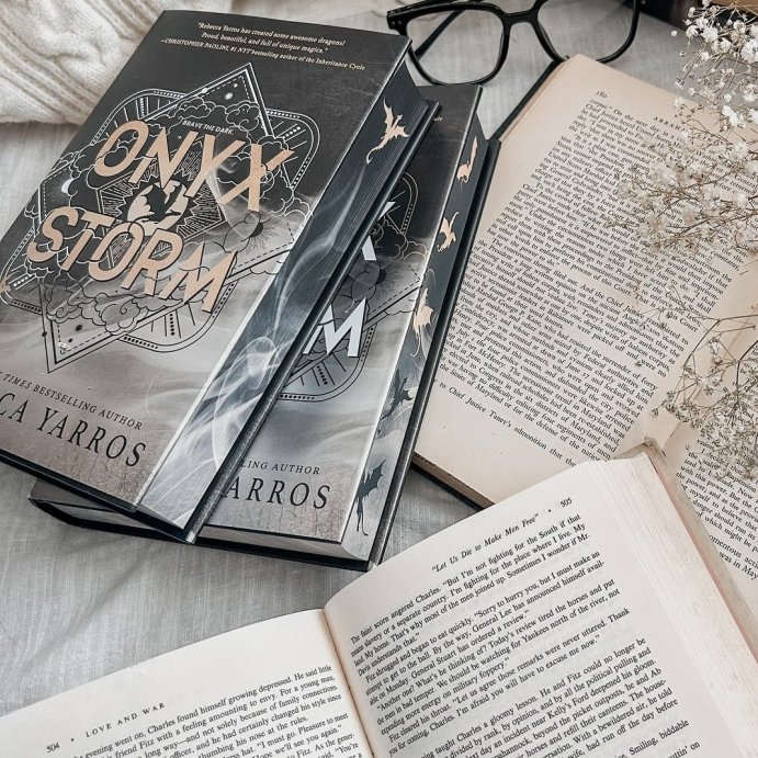 user image by @thebookish.mama, Onyx Storm - Target Exclusive Edition - by Rebecca Yarros (Hardcover)