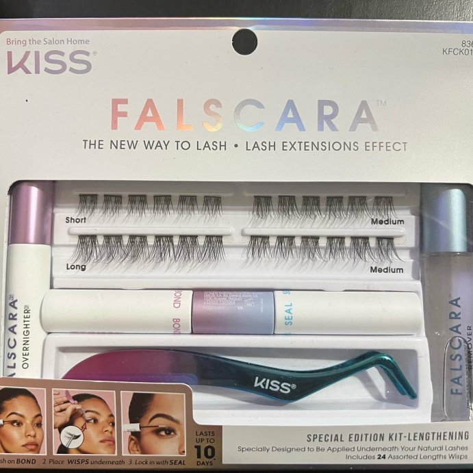 user image by @ale_lovve.beauty, KISS Products Falscara Lash Extension Kit - Lengthening Wisps - 36ct