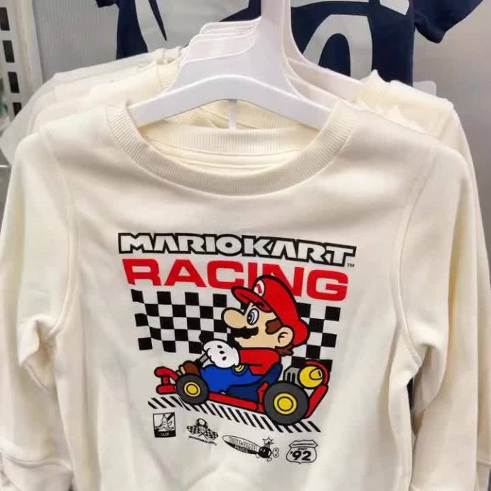 user image by @shoppingstylesandtrends, Toddler Boys' 2pc Nintendo Mario Kart Fleece Pullover and Bottom Set - Blue/Ivory