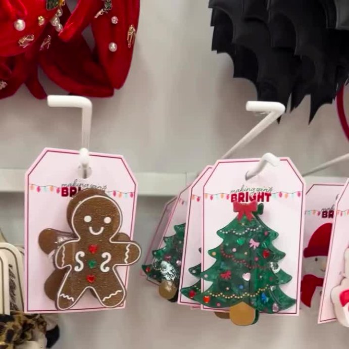 user image by @chasingfindsandfancies, Gingerbread Man Claw Hair Clip - Brown