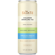 Shop SkinTe Collagen Sparkling Tea - 300mg of Collagen with Herbs & Antioxidants - Hibiscus Vanilla (12 Drinks / 12 Fl Oz. Each) and more