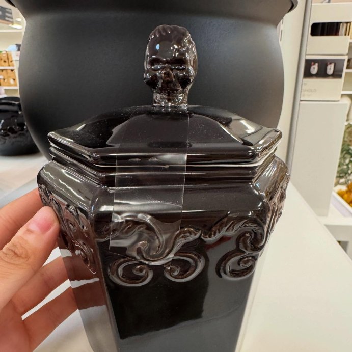 user image by @goth_cart, 28 fl oz Stoneware Candy Bowl with Lid Black - Threshold&#8482;