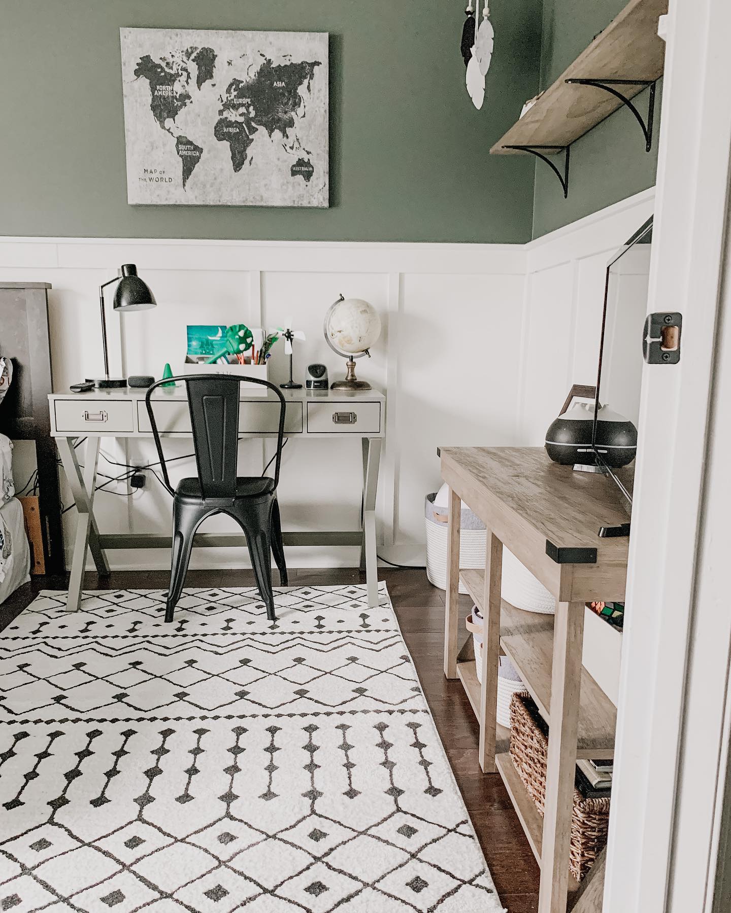 Worldly modern industrial office Instagram Post