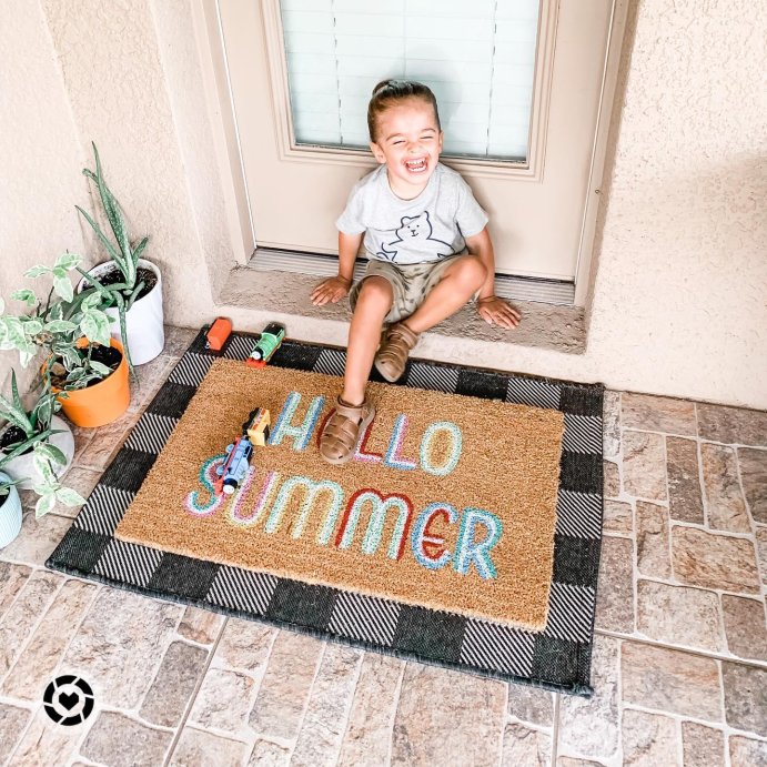 user image by @alwayselaine, 2&#39;x3&#39; Washable Reversible Scatter Indoor/Outdoor Accent Rug Black/White - Threshold&#8482;: Check Pattern, Flat Pile, Machine Washable