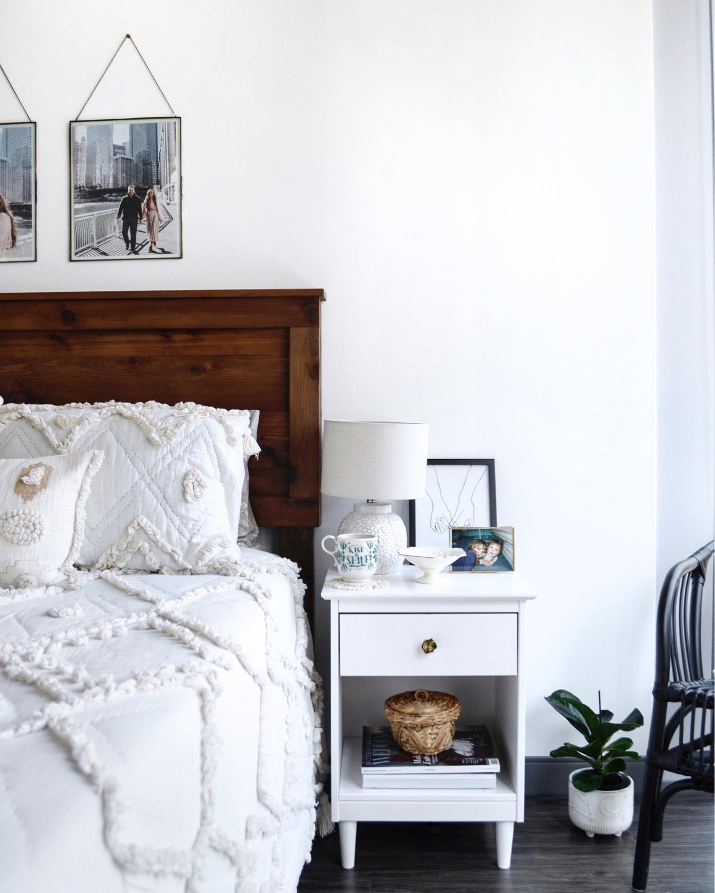 Crisp calming bedroom Instagram Post