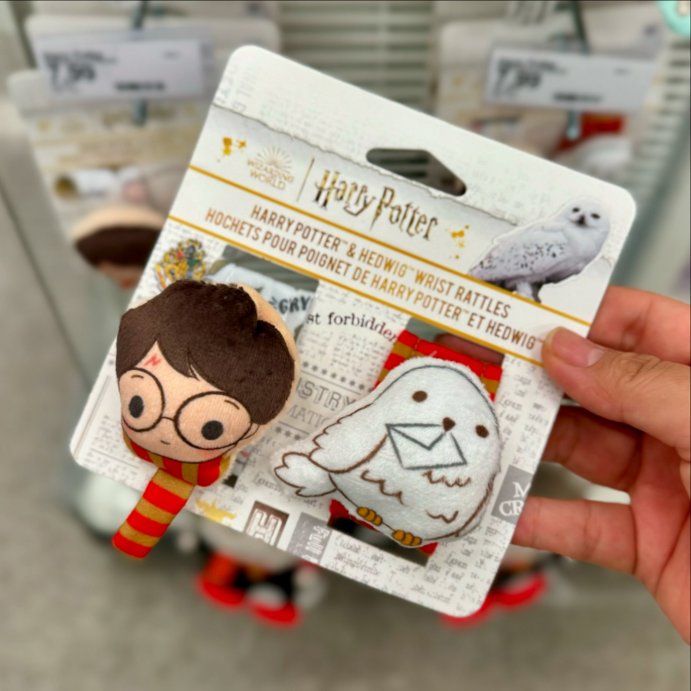 user image by @katattarget, Harry Potter and Hedwig Baby Wrist Rattle
