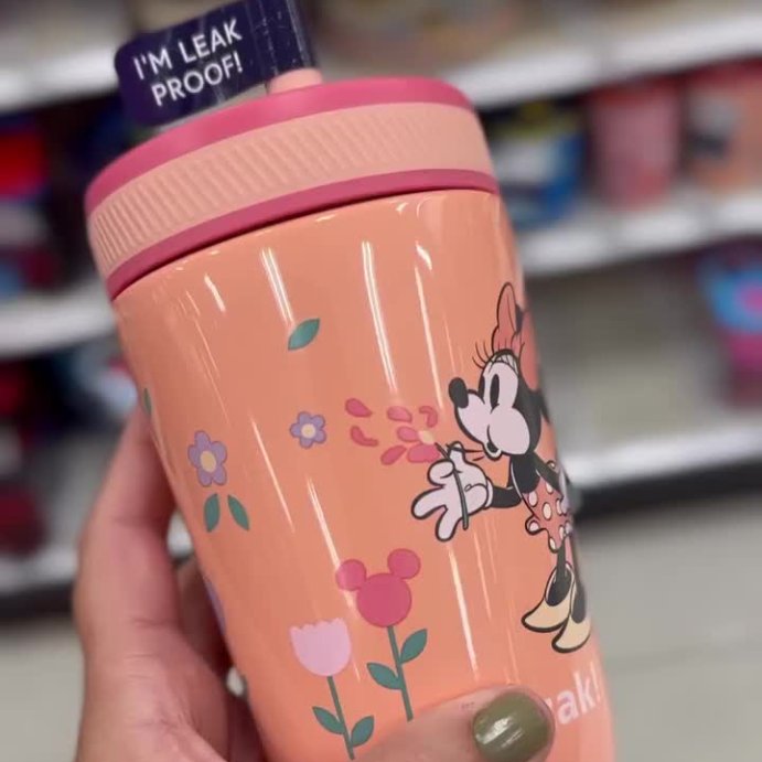user image by @tinytrendyandtarget, Zak Designs 12 fl oz Stainless Steel Vacuum Insulated Kelso Minnie Mouse Straw Tumbler: Kids Sippy Cup, Toddler Drinkware