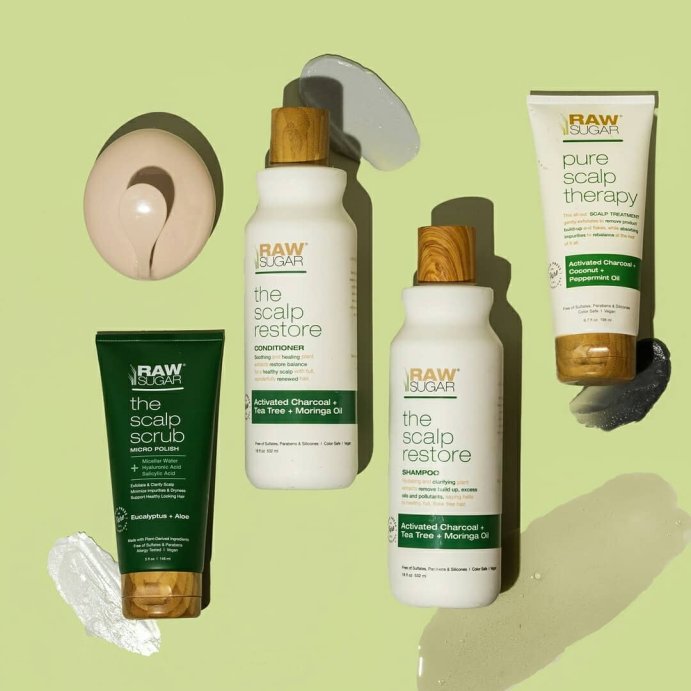 user image by @rawsugarliving, Raw Sugar The Scalp Scrub Micro Polish - Eucalyptus + Aloe - 5 fl oz