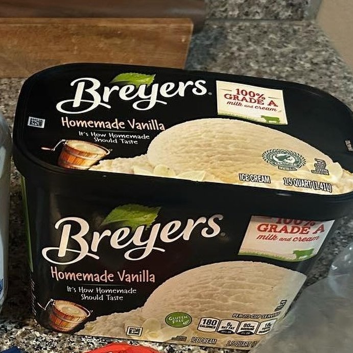 user image by @halfcupkitchen, Breyers Homemade Vanilla Ice Cream - 48oz