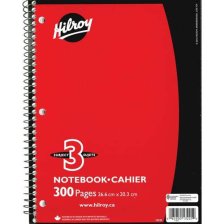 Shop Cahier de notes ligné à 3 sujets Hilroy, 300 pages and more