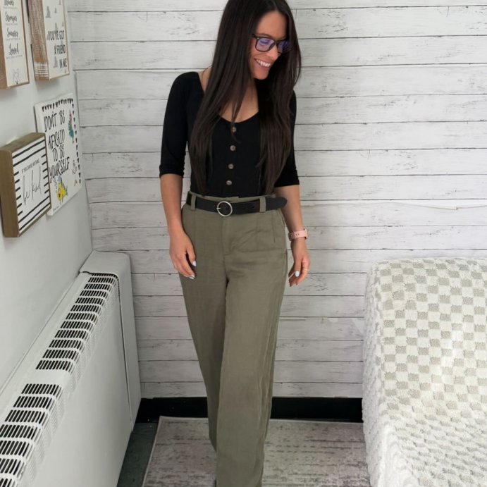 user image by @chriissyscloset, Women's High-Rise Straight Trousers - A New Day™