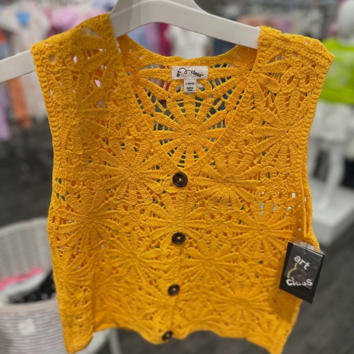 user image by @lavidatarget, Girls' Open Work Sweater Vest - art class™